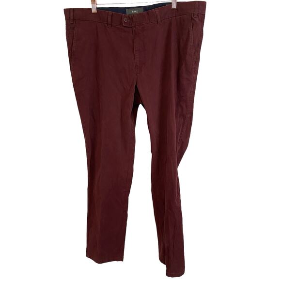 BRAX Casual Performance Regular Fit Chino Pants Pima Cotton Maroon 42 x 34 - Picture 4 of 13
